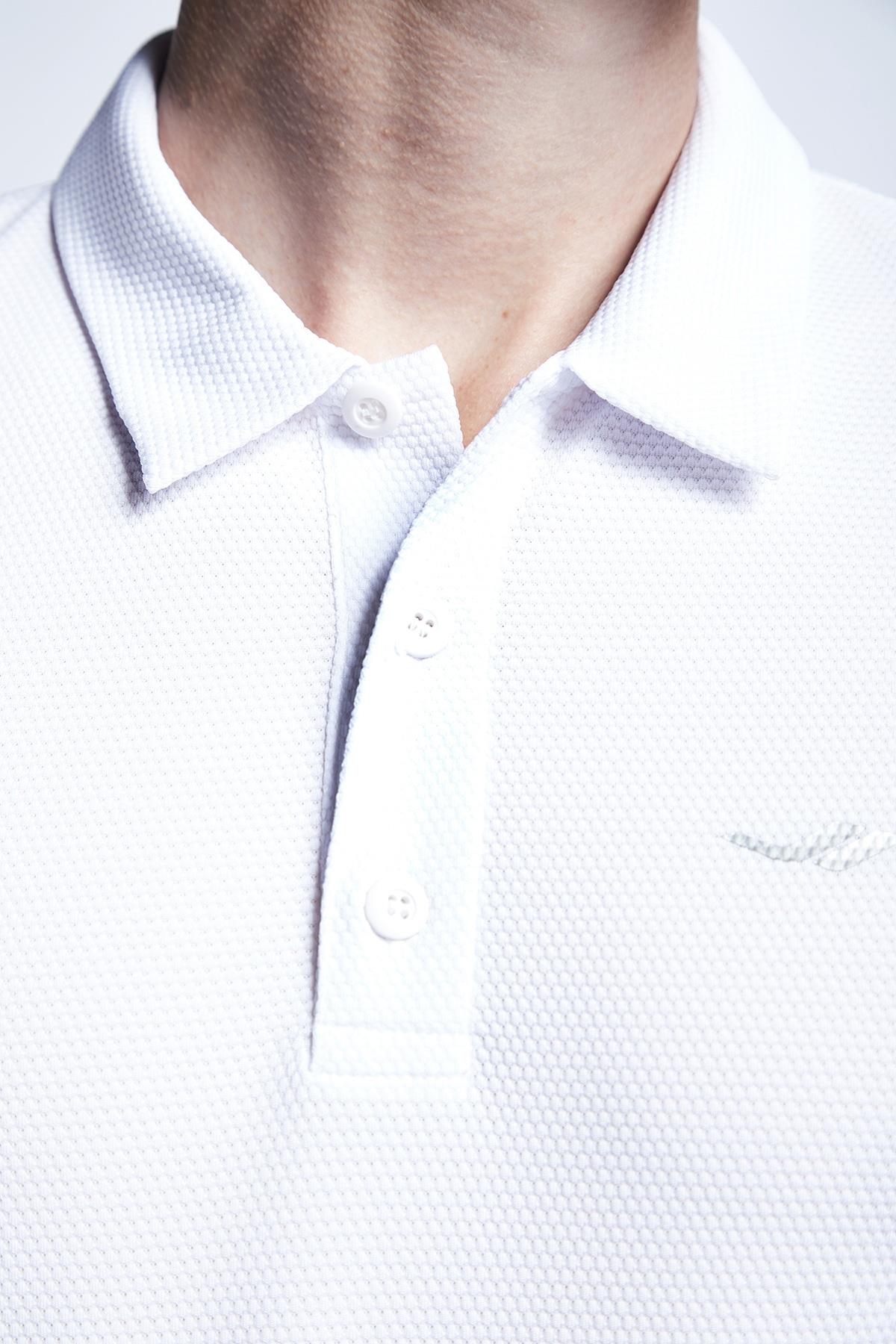 Lescon 23S-1275-23B Beyaz Erkek Kısa Kollu Polo Yaka T-Shirt